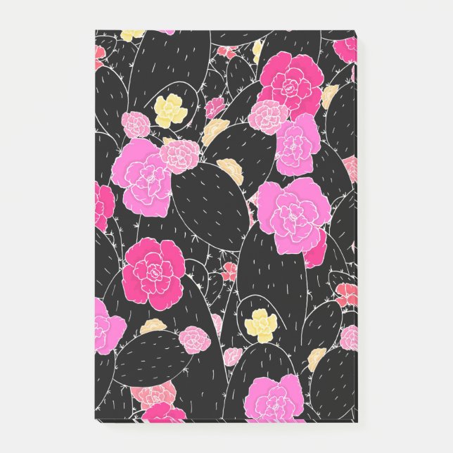 Cactus Flower Art Sketch Post-it Notes (Front)
