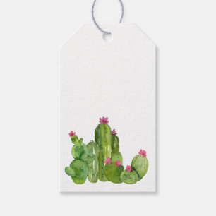 Cactus Flower Art Southwest Desert Couple Name Fun Gift Tags