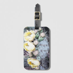 Cactus Flower Digital Ink Luggage Tag