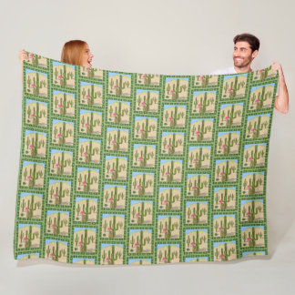 Cactus Flower Fleece Blanket