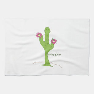 Cactus Flower Kitchen Towel