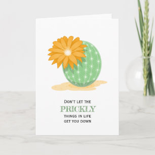 Cactus Flower - Pricky Things Quote Card