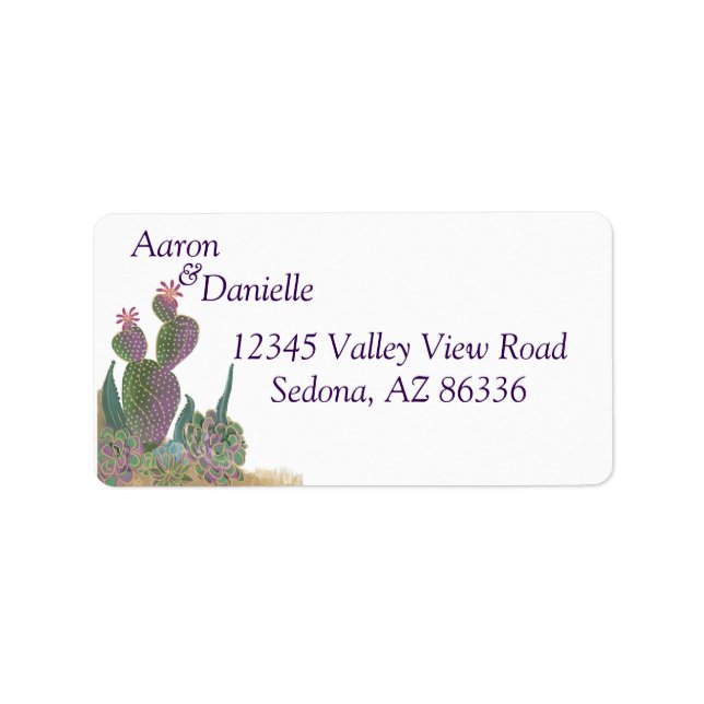 Cactus Flower Return Address Label (Front)