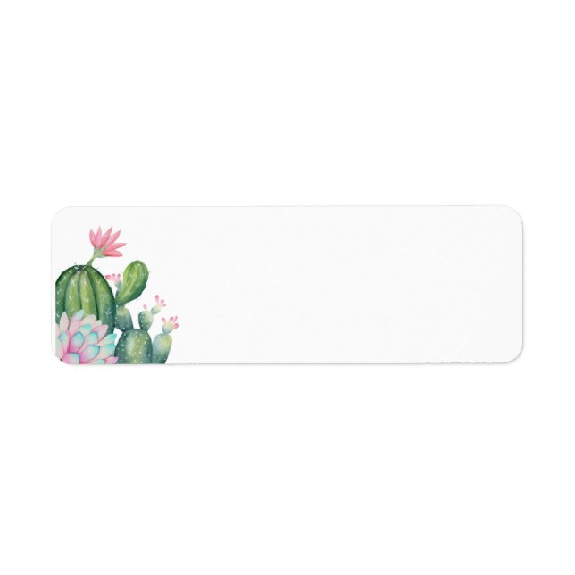 Cactus Flower Return Address Labels (Front)