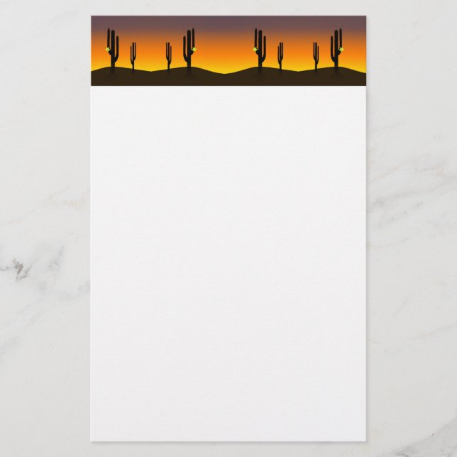 Cactus Flower Stationery (Front)