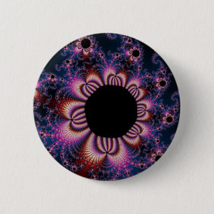 Cactus Flowers - Fractal 2 Inch Round Button