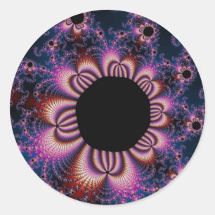 Cactus Flowers - Fractal Classic Round Sticker