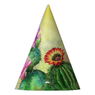 Cactus Flowers Party Hat