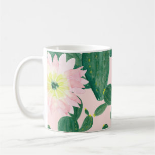 Cactus Flowers: Watercolor Painting Coffee Mug