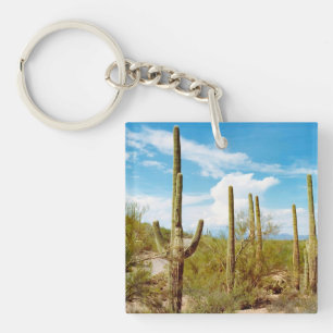 Cactus forest Square (double-sided) Keychain