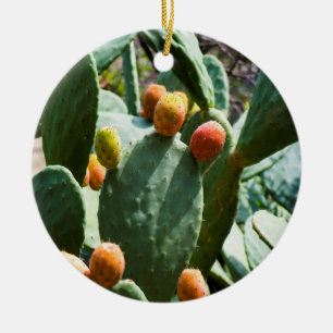 Cactus Fruit Ceramic Ornament