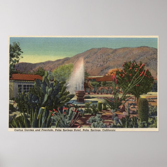 Cactus Garden, Palm Springs Hotel Poster (Front)