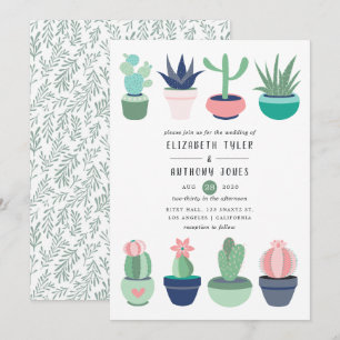Cactus Garden Wedding Invitation