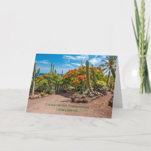 Cactus Garen, Fuerteventura, Canary Islands, Card