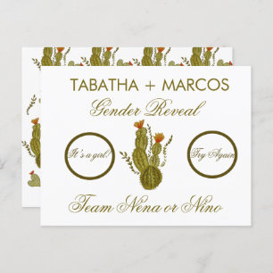 Cactus Gender Reveal DIY Faux Scratch Cards