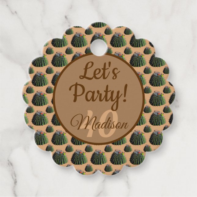 Cactus Gift / Favour Tag (Front)