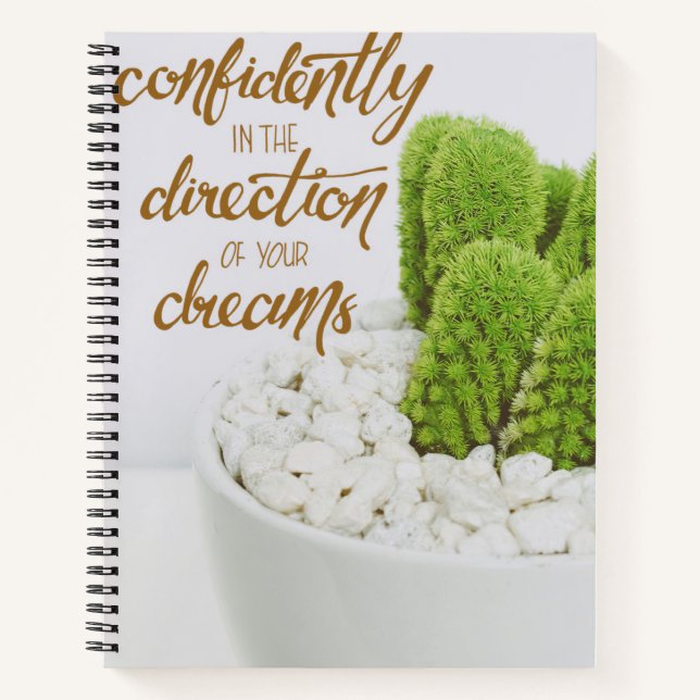Cactus Go Confidently Notebook (Front)