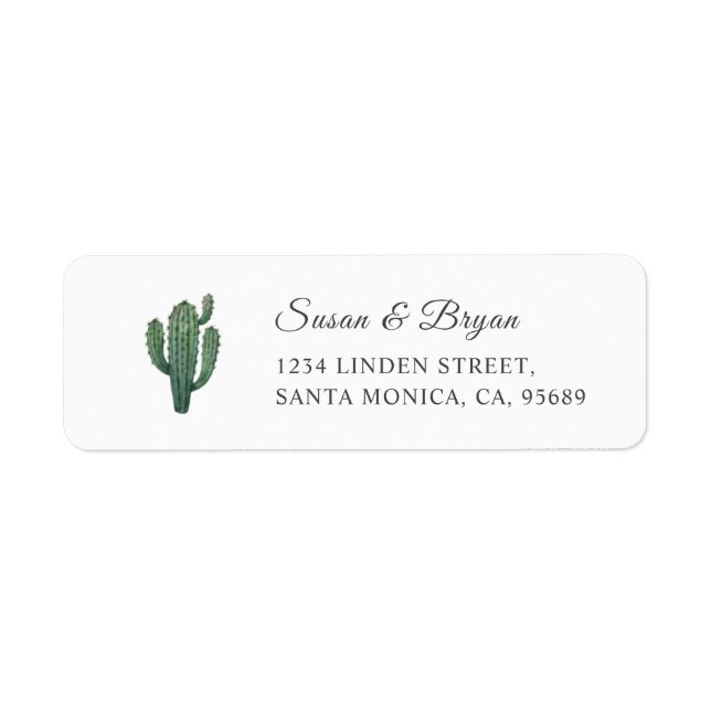 Cactus Greenery Address Label (Front)