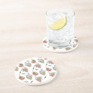 Cactus Hanging Baskets Botanical Floral  Coaster