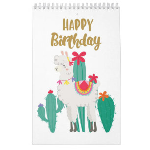 Cactus Happy Birthday Calendar