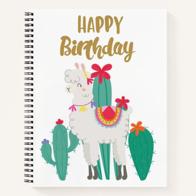 Cactus Happy Birthday Notebook (Front)
