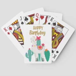 Cactus Happy Birthday Playing Cards