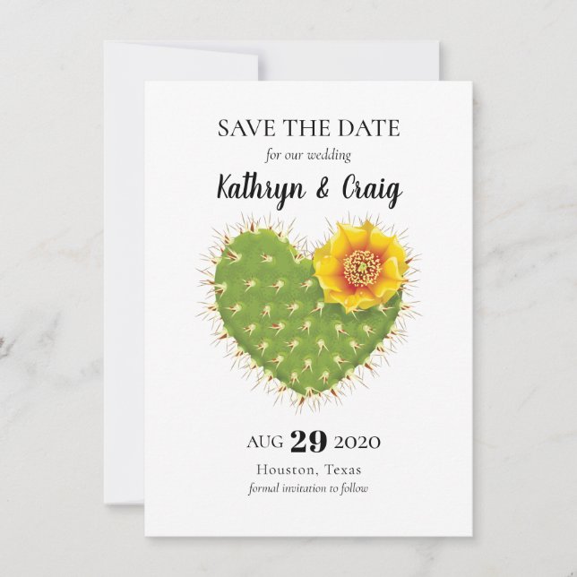 Cactus Heart Save the Date (Front)