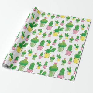 cactus heaven wrapping paper