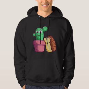 Cactus Hedgehog Love Gardener Cacti Garden Succule Hoodie