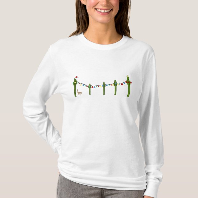 Cactus Holiday Long Sleeve Tshirt (Front)