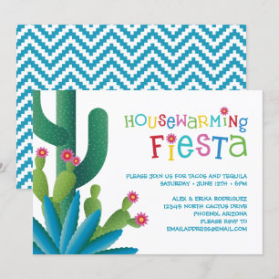 Cactus Housewarming Fiesta Party Invitation