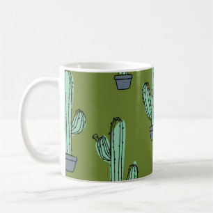 Cactus in Pot Illustration Coffee Mug