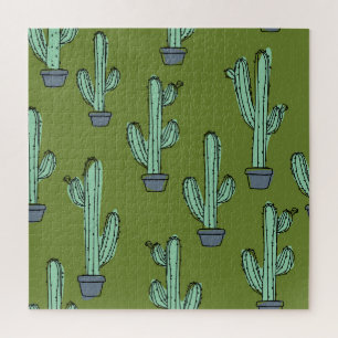 Cactus in Pot Illustration Jigsaw Puzzle