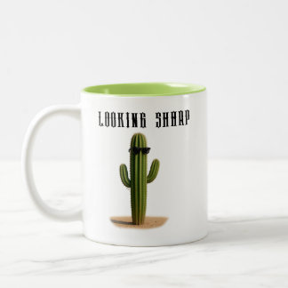 Cactus in Shades Looking Sharp - ELGIS Two-Tone Coffee Mug