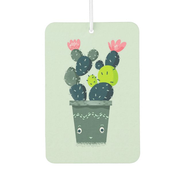 Cactus In Smiling Pot Air Freshener (Front)