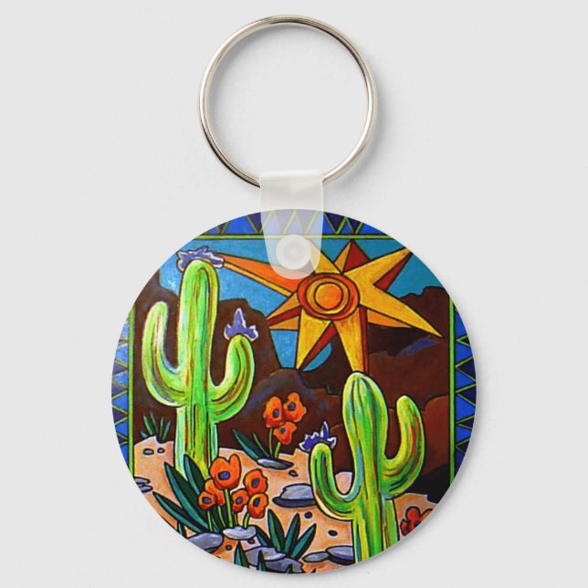 Cactus in the Southwest Keychain (Front)