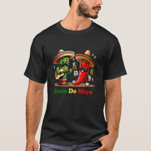 Cactus Jalapeno Mariachi Cinco De Mayo Mexican Fie T-Shirt