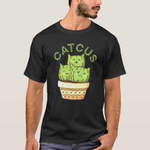 Cactus Kitty Catcus Succulent Saguaro Cat Pun T-Shirt