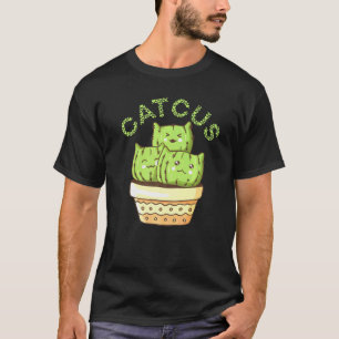 Cactus Kitty Catcus Succulent Saguaro Cat Pun T-Shirt
