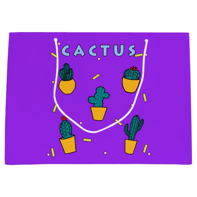 Cactus Large Gift Bag (Front)