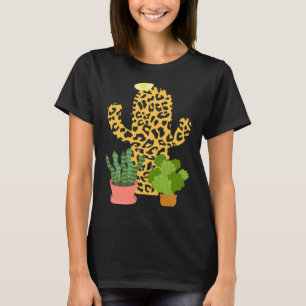 Cactus Leopard Print Succulents Plant  Trendy T-Shirt