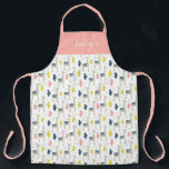 Cactus & Llamas Pattern Apron<br><div class="desc">Image by solmariart | Shutterstock. Image ID: 712202047 | This pattern features cute cactus and llamas.</div>