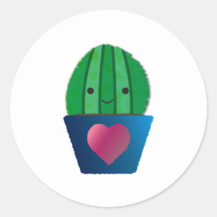 Cactus Love Classic Round Sticker