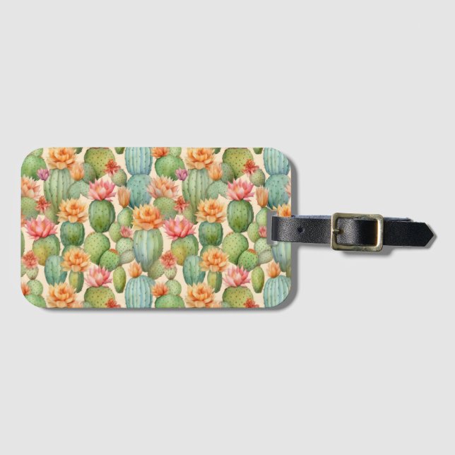 Cactus Luggage Tag (Front Horizontal)