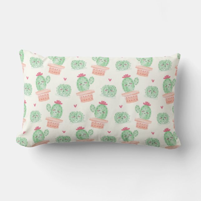 Cactus Lumbar Pillow (Front)