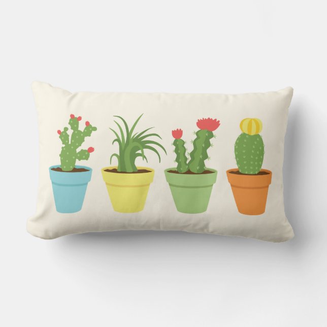 Cactus Lumbar Pillow (Front)