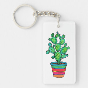 Cactus magnifique d'aquarelle dans le beau pot
