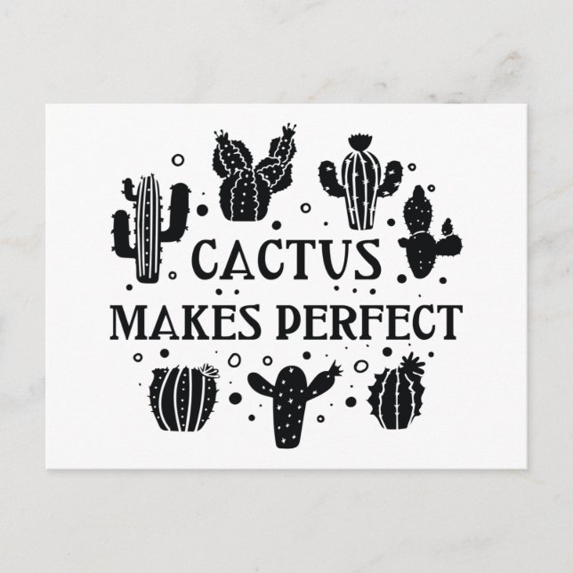 Cactus Makes Perfect Postcard (Front)