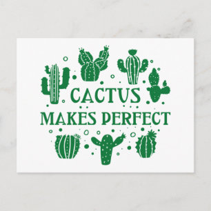 Cactus Makes Perfect Postcard