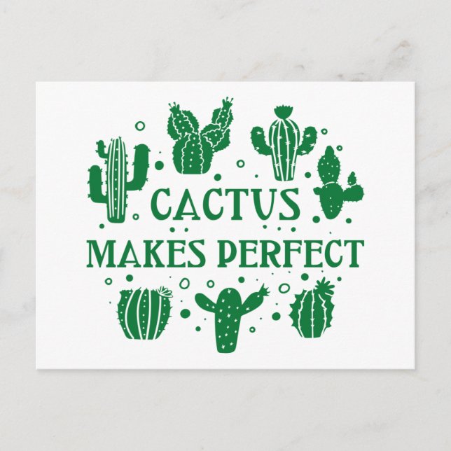 Cactus Makes Perfect Postcard (Front)